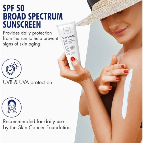 OBAGI SUNSCREEN SUN SHIELD MATTE BROAD SPECTRUM SPF 50 OBAGI SUNSCREEN SUN SHIELD MATTE BROAD SPECTRUM SPF 50